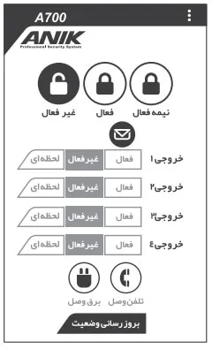 تنظیمات دزدگیر اماکن آنیک 3
