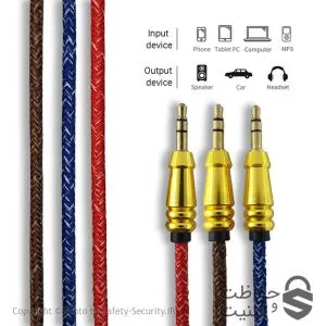 کابل AUX سر فلزی ابریشمی